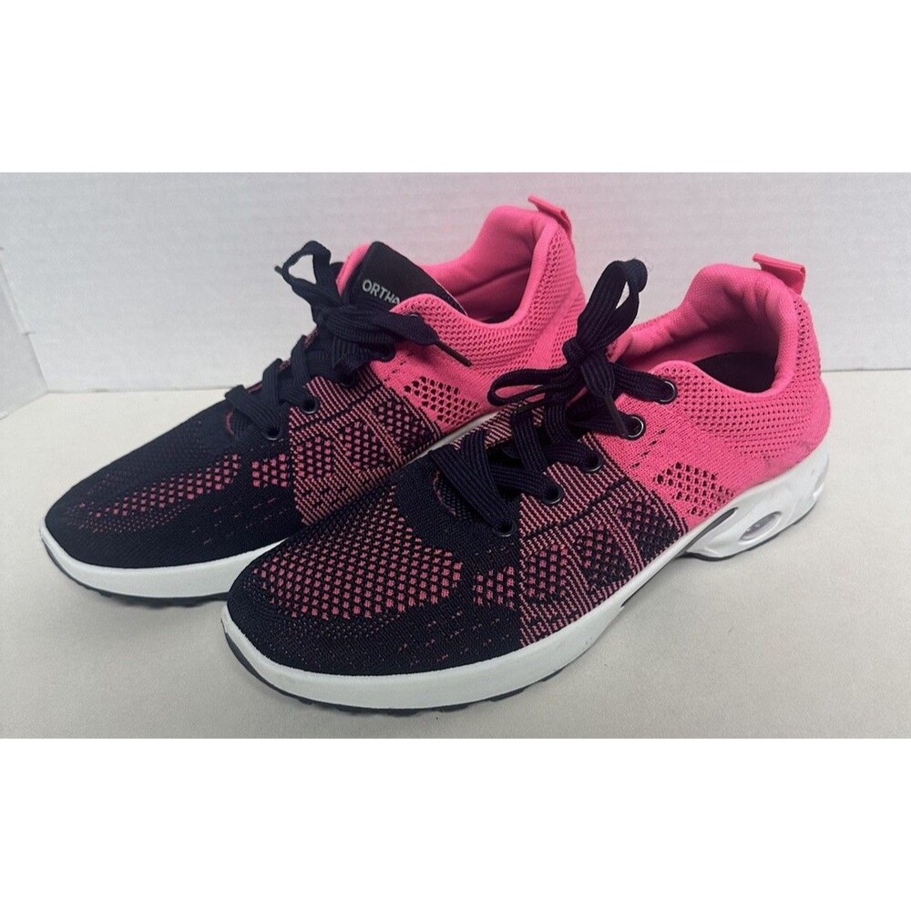 Orthora Pro Comfort Shoes Womens Size 11.5 Sneakers Pink & Navy Blue